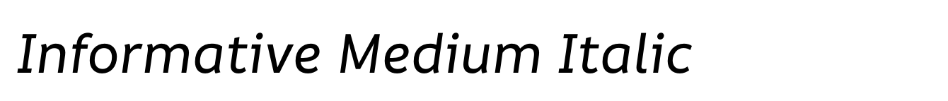 Informative Medium Italic